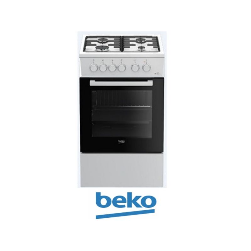 תנור משולב צר ברוחב 50 ס”מ בגוון לבן דגם BEKO FSE-52010DW