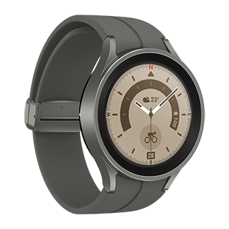 שעון חכם סמסונג דגם Samsung Galaxy Watch5 Pro 45mm  SM-R920 בצבע טיטניום אפור אחריות יבואן רשמי סאני