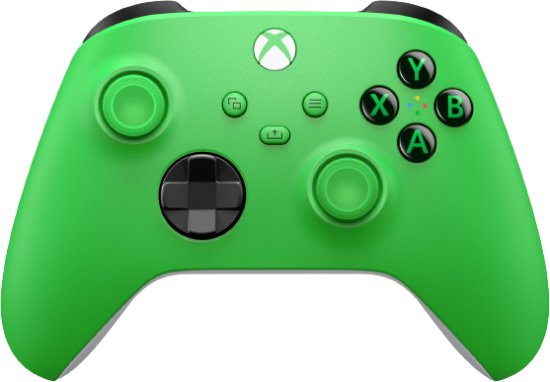 בקר האלחוטי ל Xbox בצבע ירוק מבית MICROSOFT